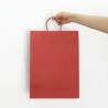 Bolsa de papel kraft rojo 41x30x12 (cm)