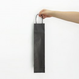 Bolsa de papel kraft negro 40x9x9 (cm)