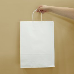 Bolsa de papel kraft blanco 41x30x12 (cm)