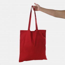 Bolsa de Algodón roja 4oz 42x38 (cm)