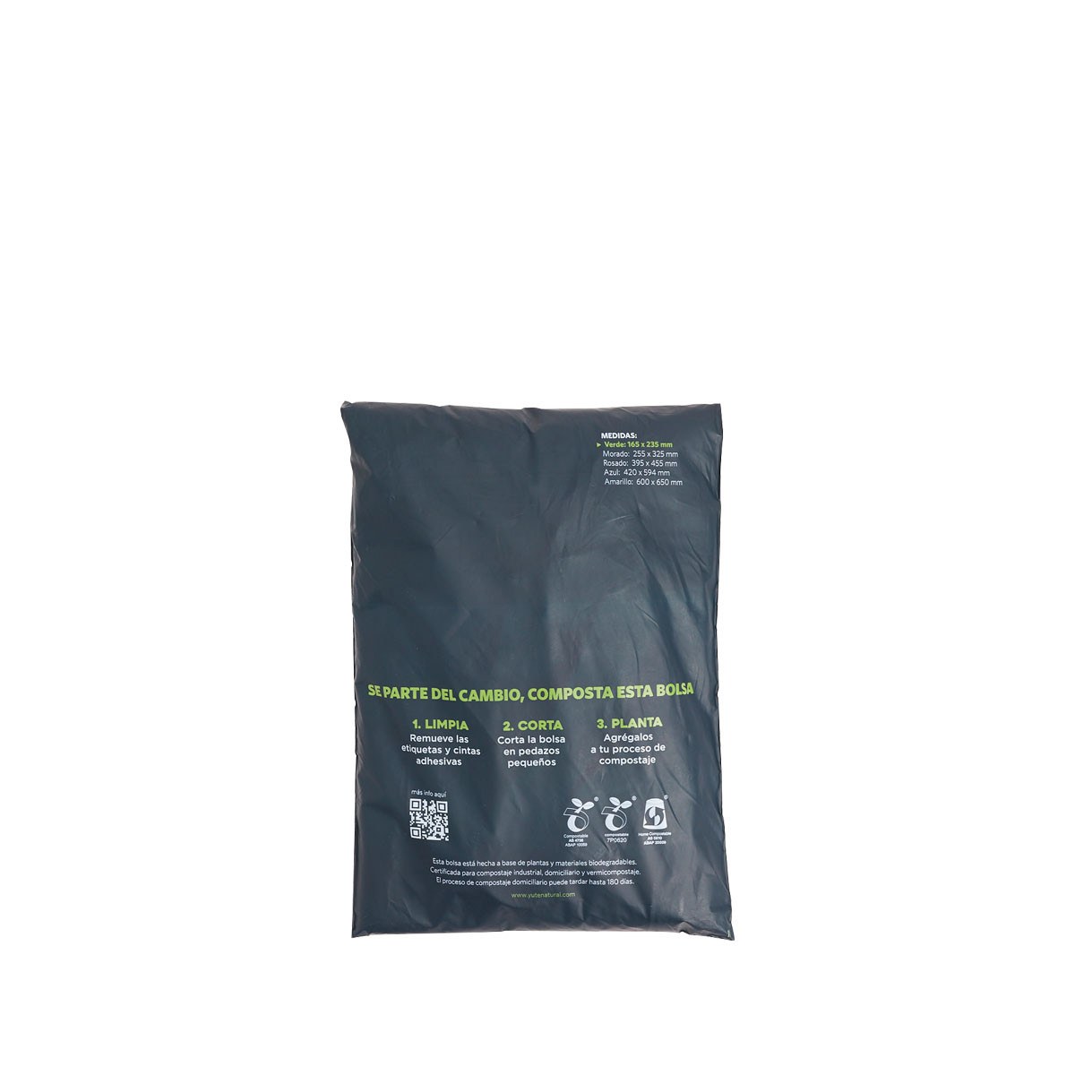 Bolsa compostable para envíos 23x16 (cm)  Verde