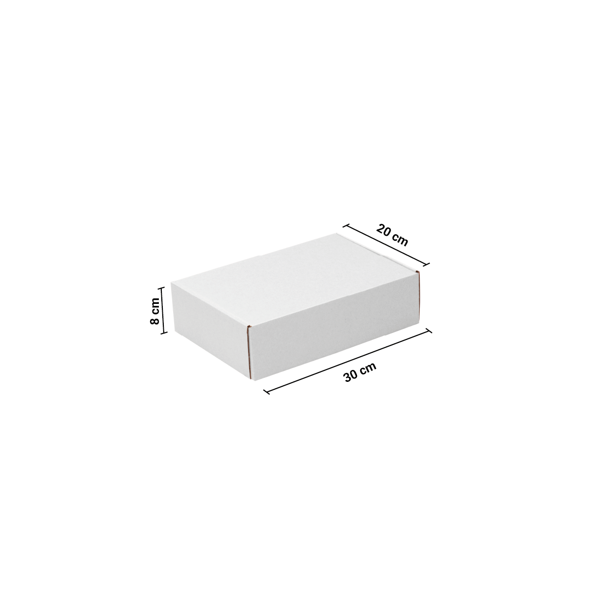 Caja Autoarmable 30x20x8 Blanca