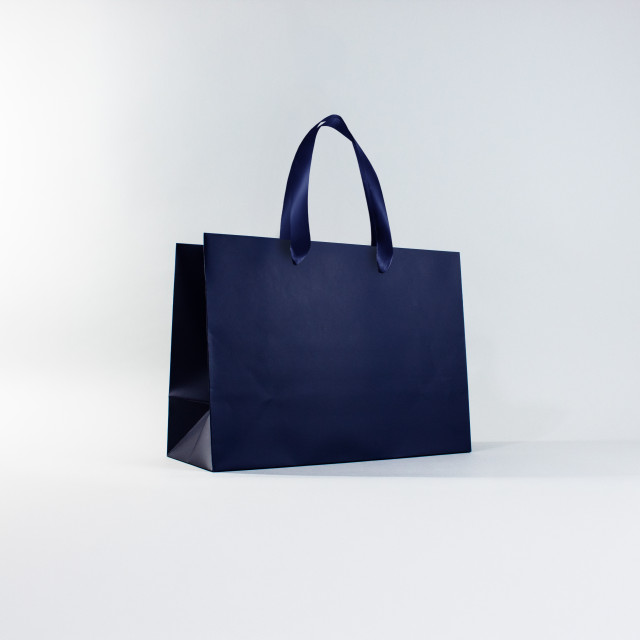 Bolsa de papel premium Azul Marino | 30x41x17 cm