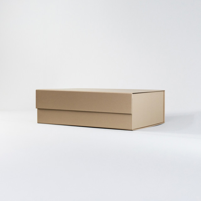 Caja con cierre magnético premium Beige | 12x33x27 cm