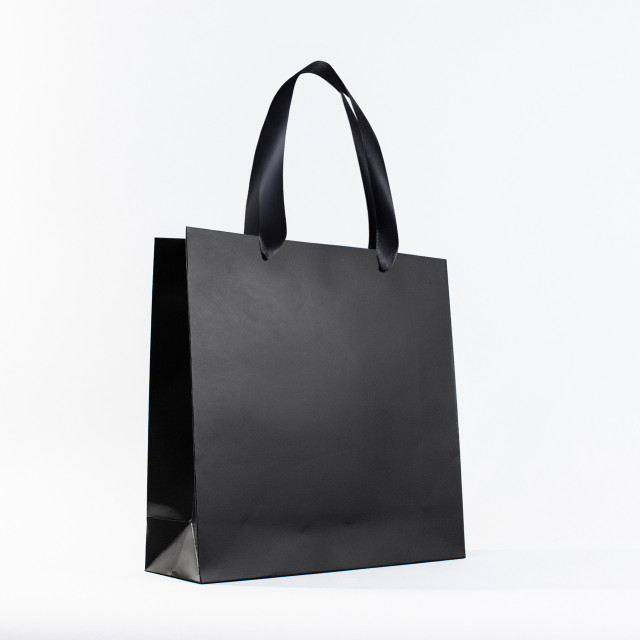 Bolsa de papel premium Negra | 33x33x11 cm