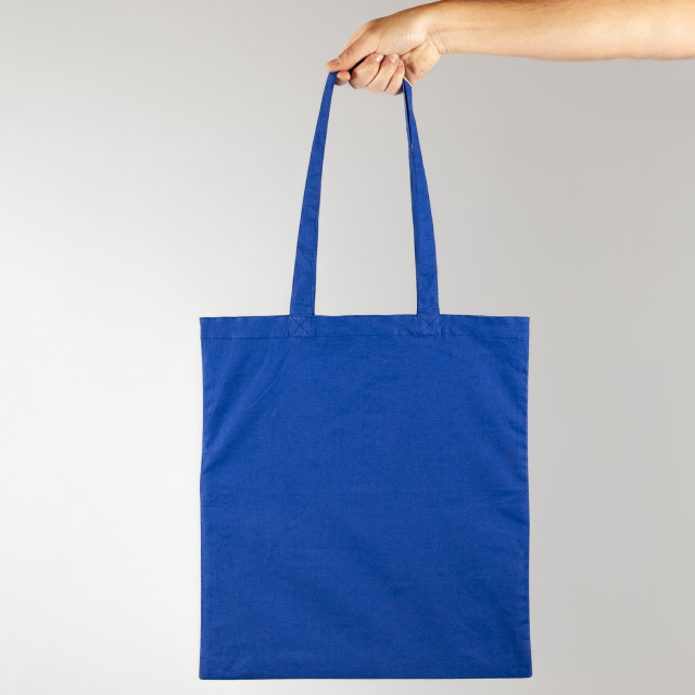 Bolsa de algodón azul 42x38 (cm)