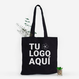 Bolsa de algodón negra 42x38 (cm)