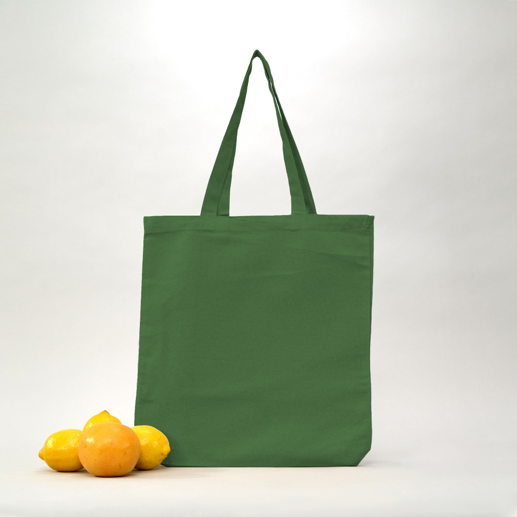 Bolsa de algodón verde 42x38x6 (cm)