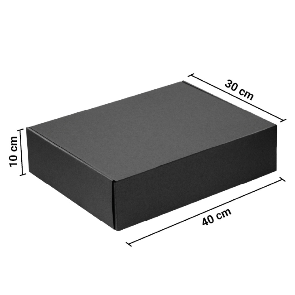 Caja autoarmable 40x30x10 negra