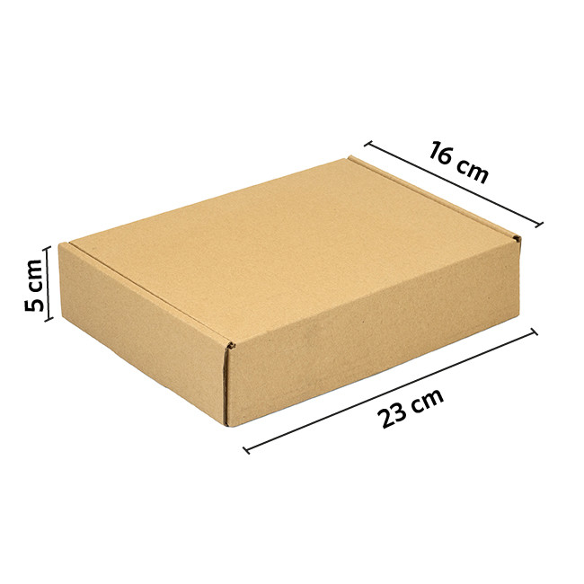 Caja autoarmable 23x16x5 kraft