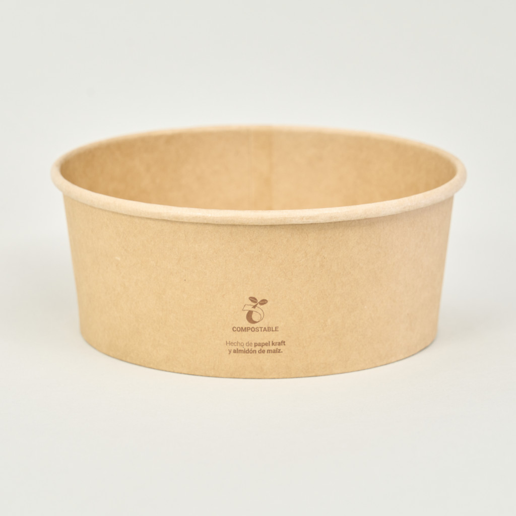 Bowl kraft 750 ml (PLA)