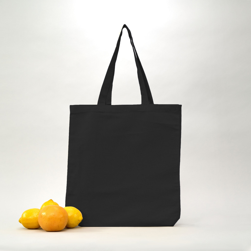 Bolsa de algodón negra 42x38x6 (cm)