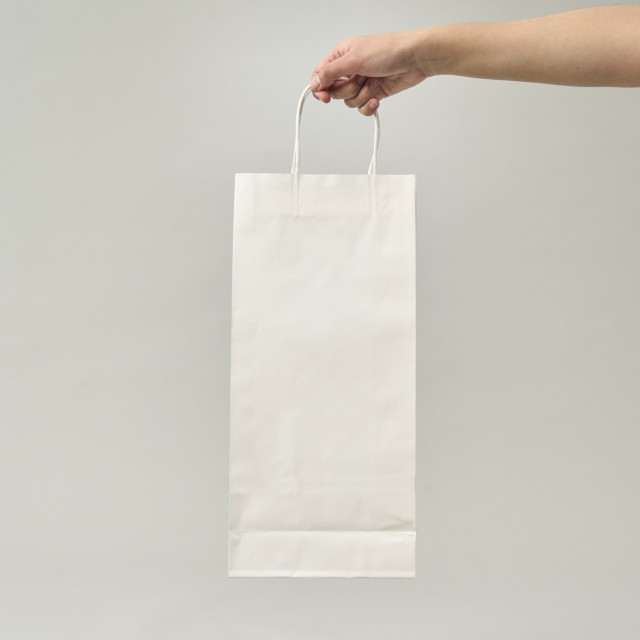 Bolsa de papel kraft blanca 40x18x9 (cm)