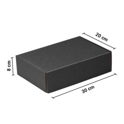 Caja autoarmable 30x20x8 negra