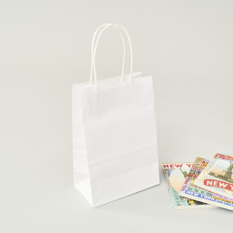 Bolsa de papel kraft blanca 20x14x8 (cm)