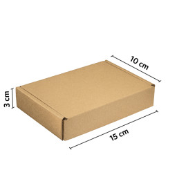 Caja autoarmable 15x10x3 kraft