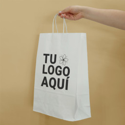 Bolsa de papel kraft blanca 41x30x12 (cm)