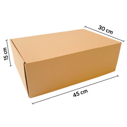 Caja autoarmable 45x30x15 kraft