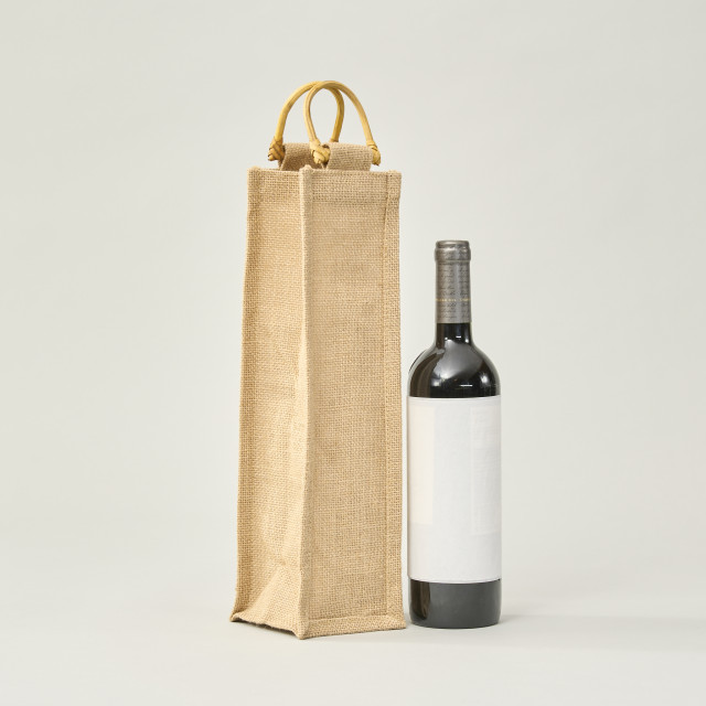 Bolsa de yute para 1 Botella de Vino 35x10x10 (cm) Alternativa