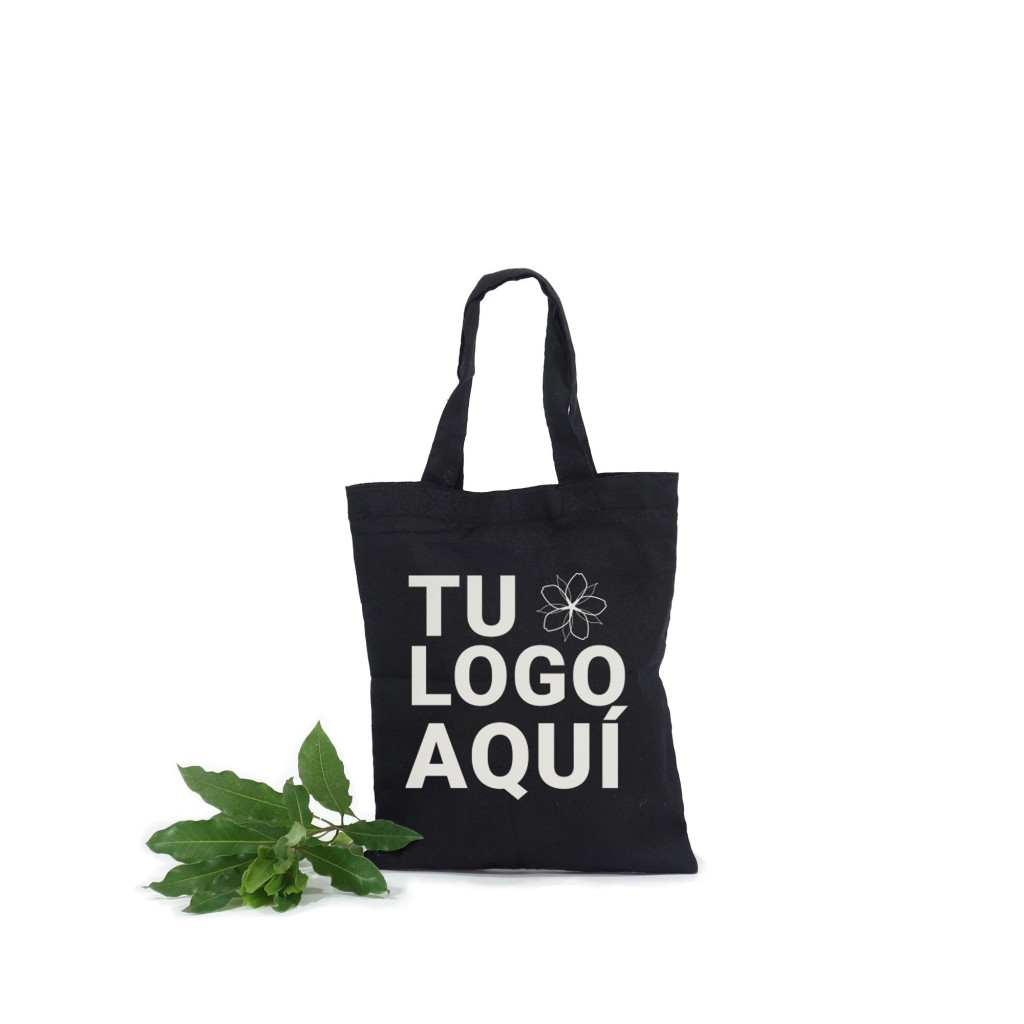 Bolsa de algodón negra 30x24 (cm)