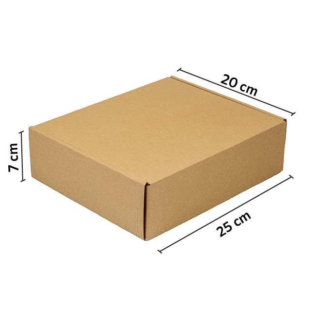 Caja autoarmable 25x20x7 kraft