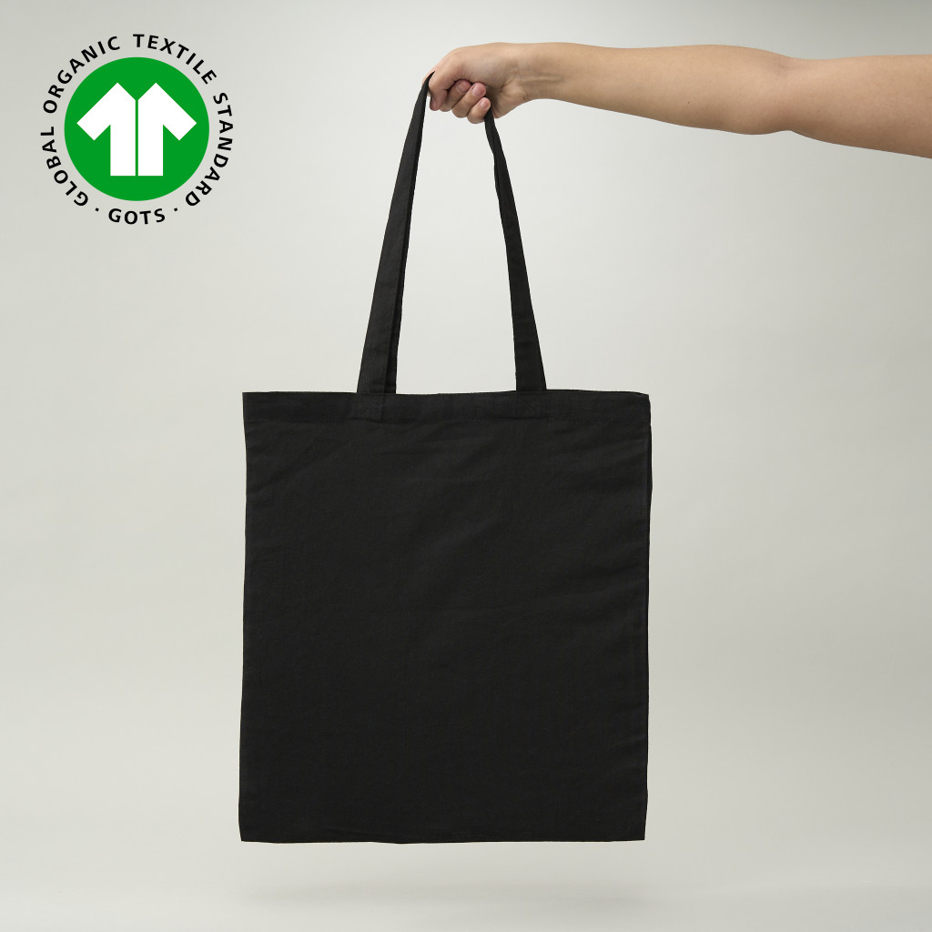 Bolsa de algodón Orgánico negra 42x38 (cm)