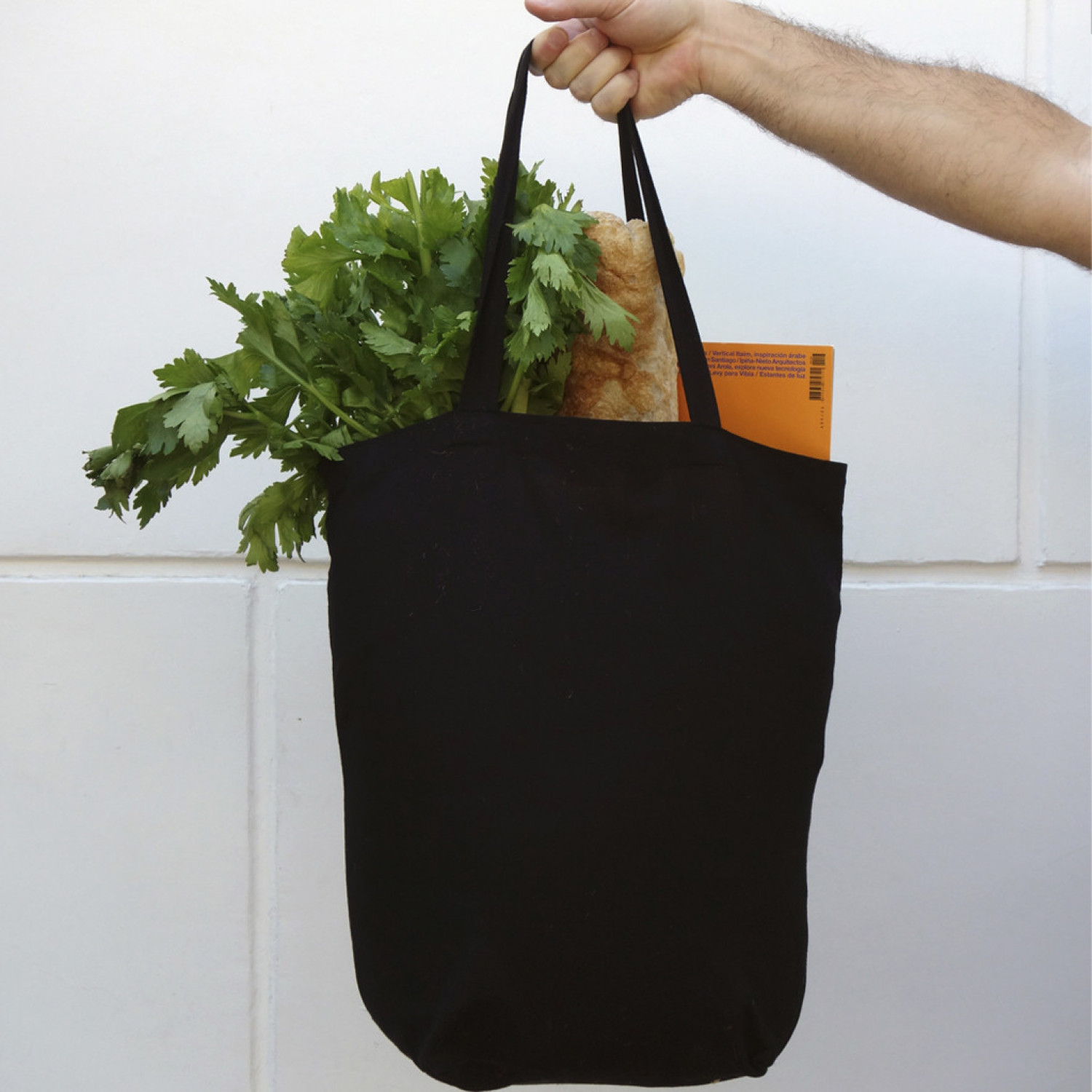 Bolsa de algodón negra | 40x38x20 (cm)