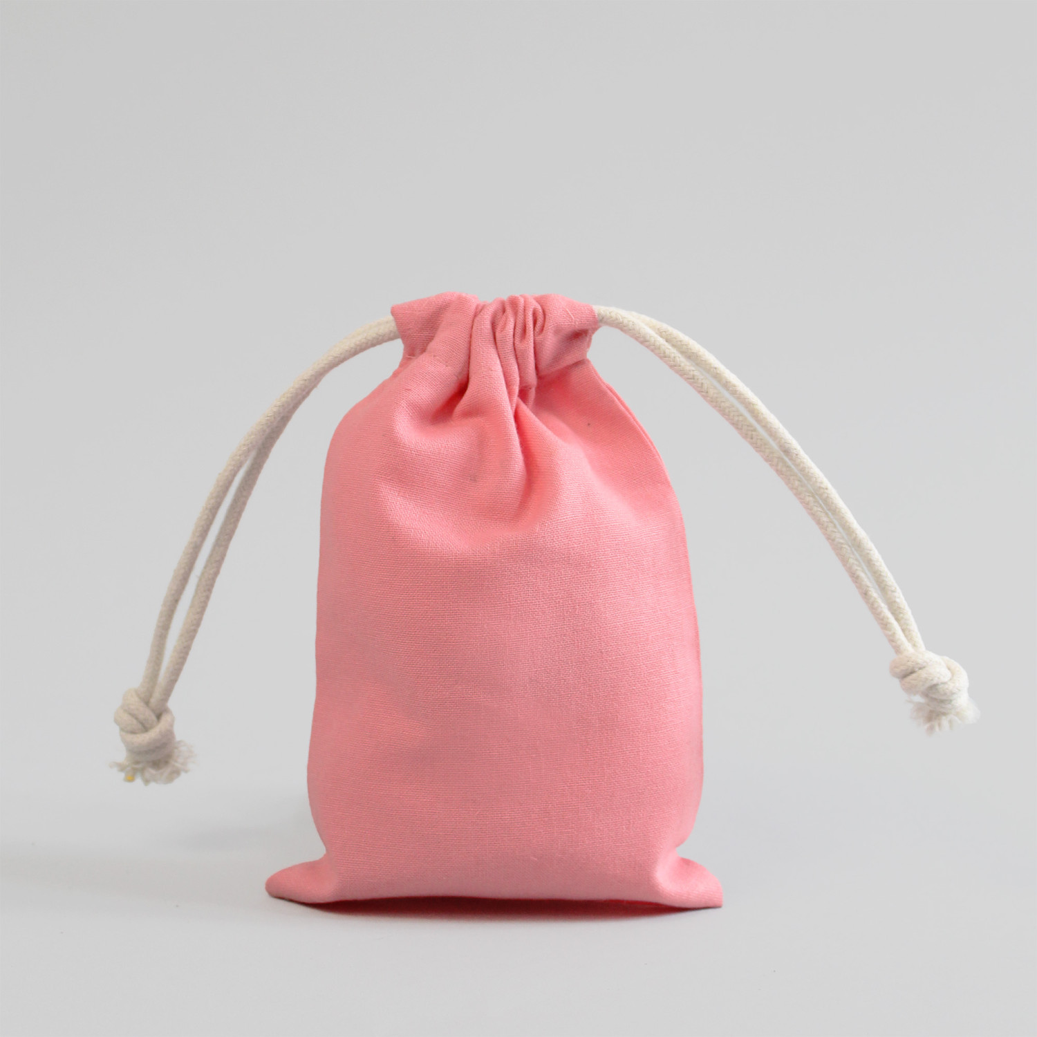 Saquito de algodón rosado 15x10 (cm)