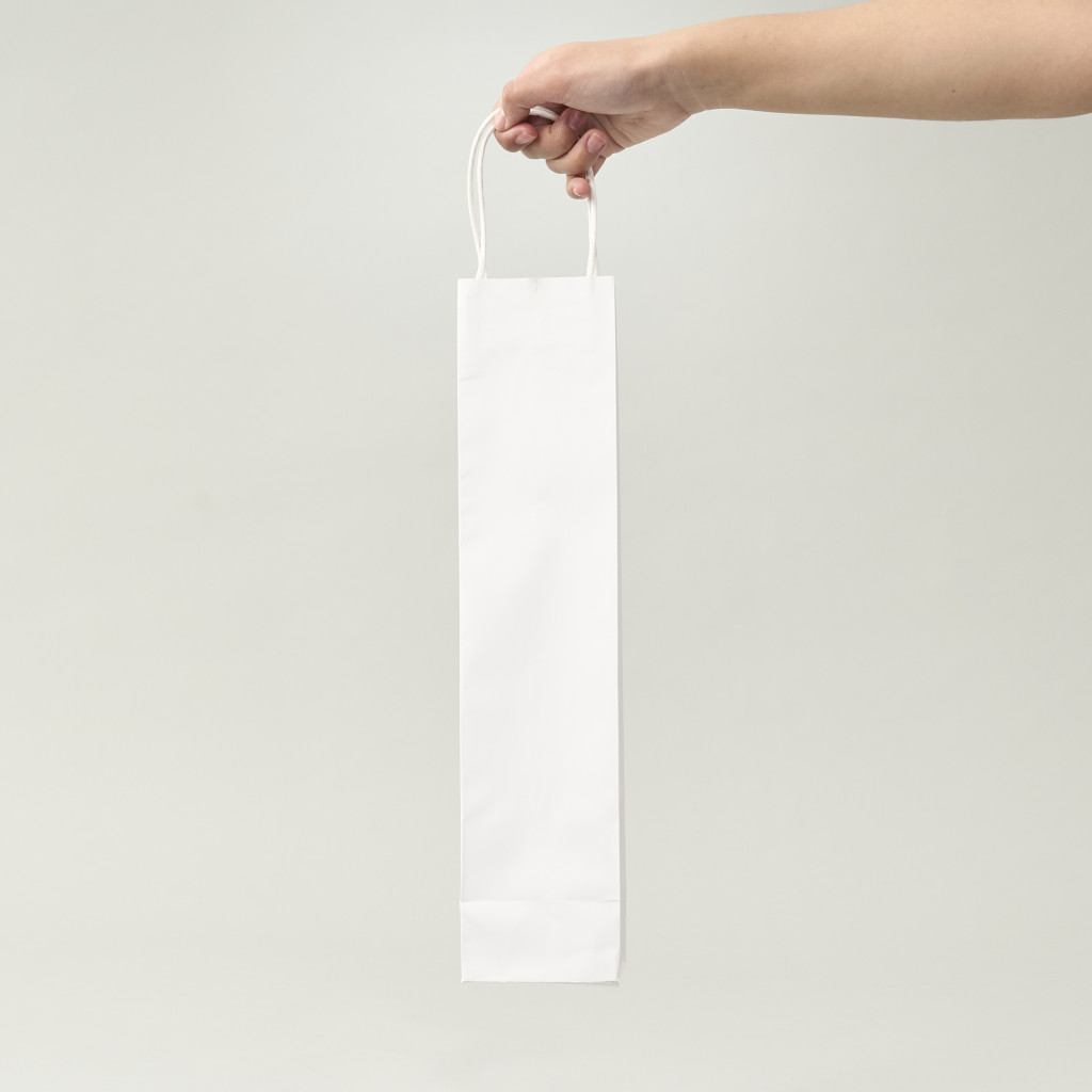 Bolsa de papel kraft blanca 40x9x9 (cm)