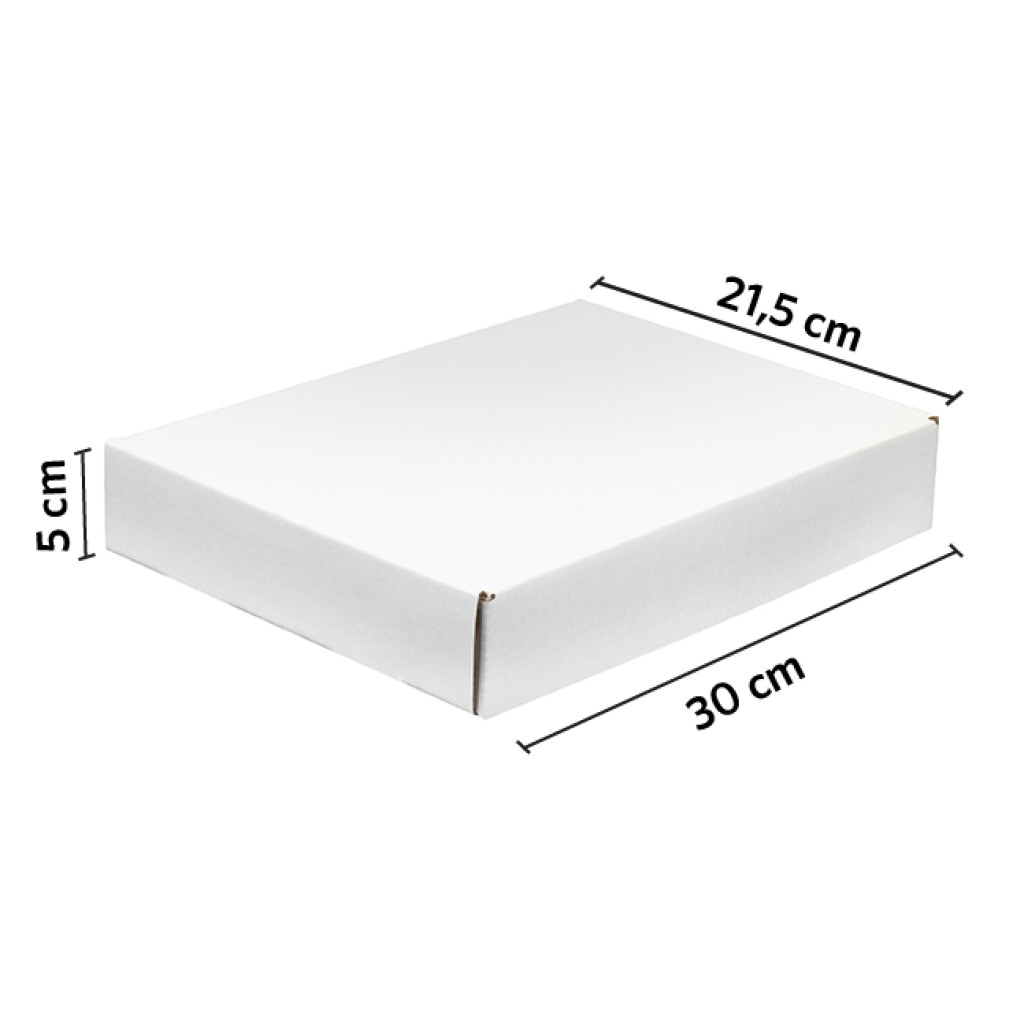 Caja autoarmable 30x21.5x5 blanca