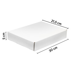 Caja autoarmable 30x21.5x5 blanca