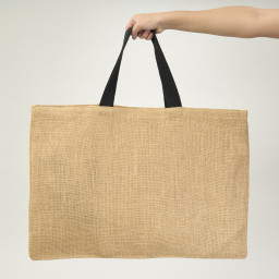 Bolsa de yute con manilla negra 40x60 (cm)