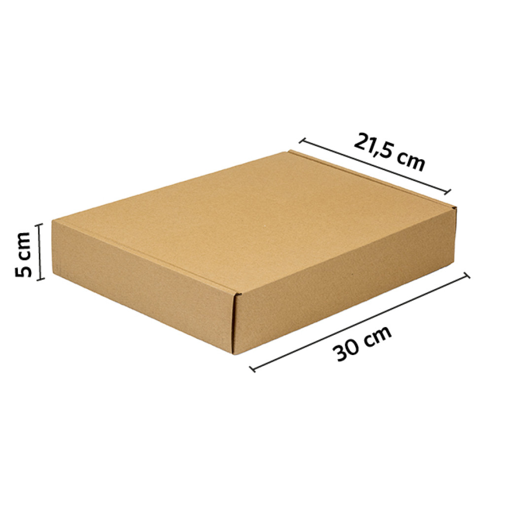 Caja autoarmable 30x21.5x5 kraft