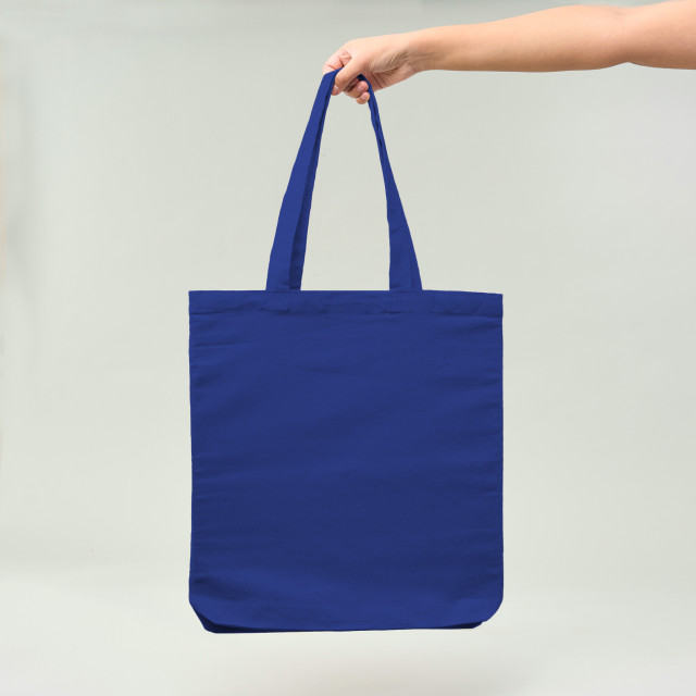 Bolsa de algodón azul 42x38x6 (cm)