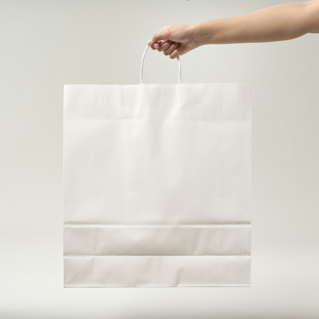 Bolsa de papel kraft blanca 48x45x15 (cm)