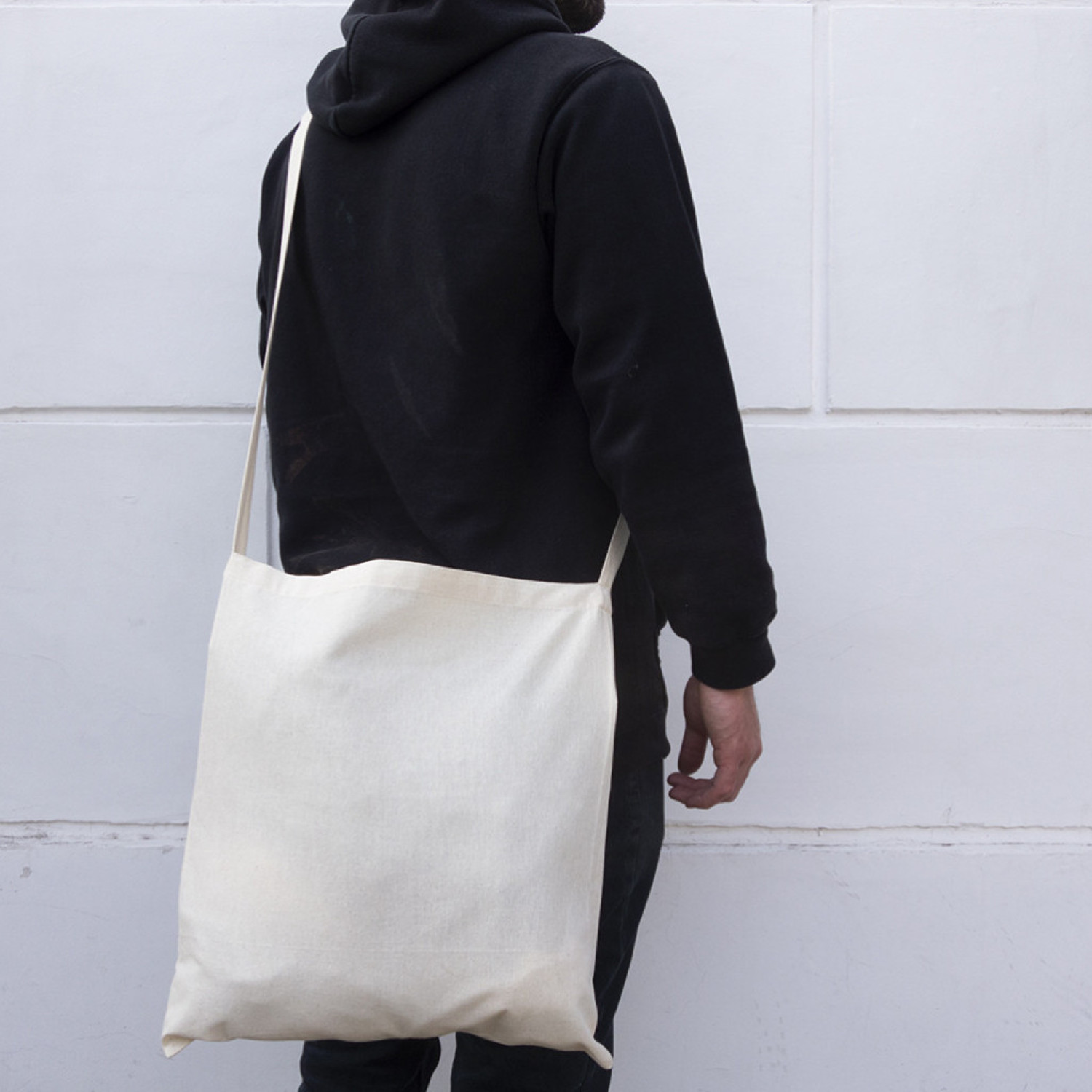 Bolsa de algodón tipo bandolera | 42x38 (cm)