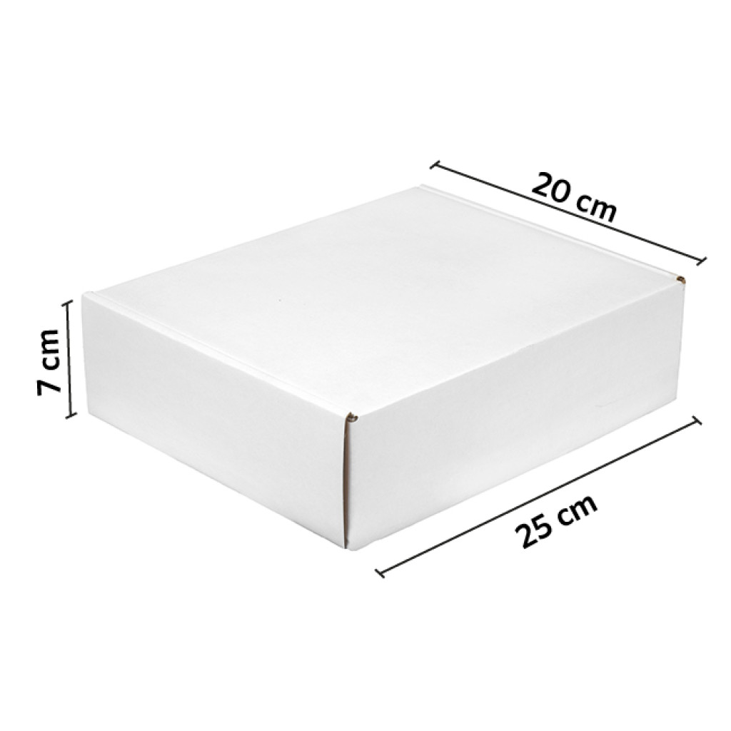 Caja autoarmable 25x20x7 blanca