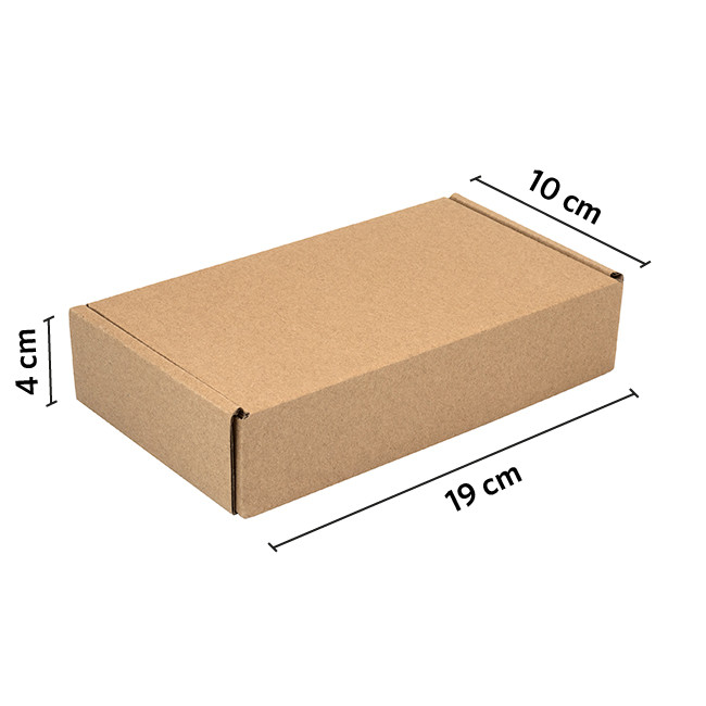 Caja autoarmable 19x10x4 kraft