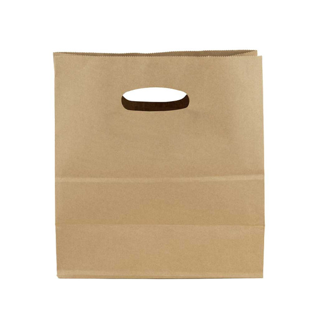 Bolsa de papel kraft | 28x28x15 (cm) - Asa Troquelada