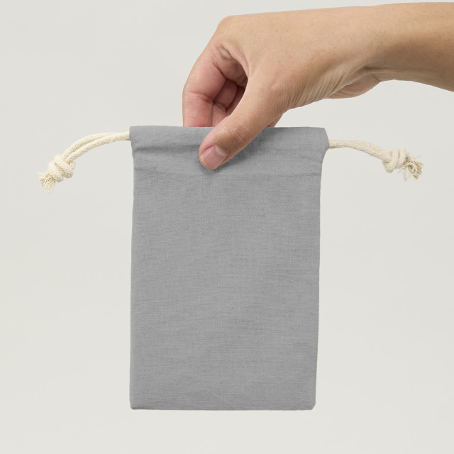 Saquito de Algodón gris | 15x10 (cm)