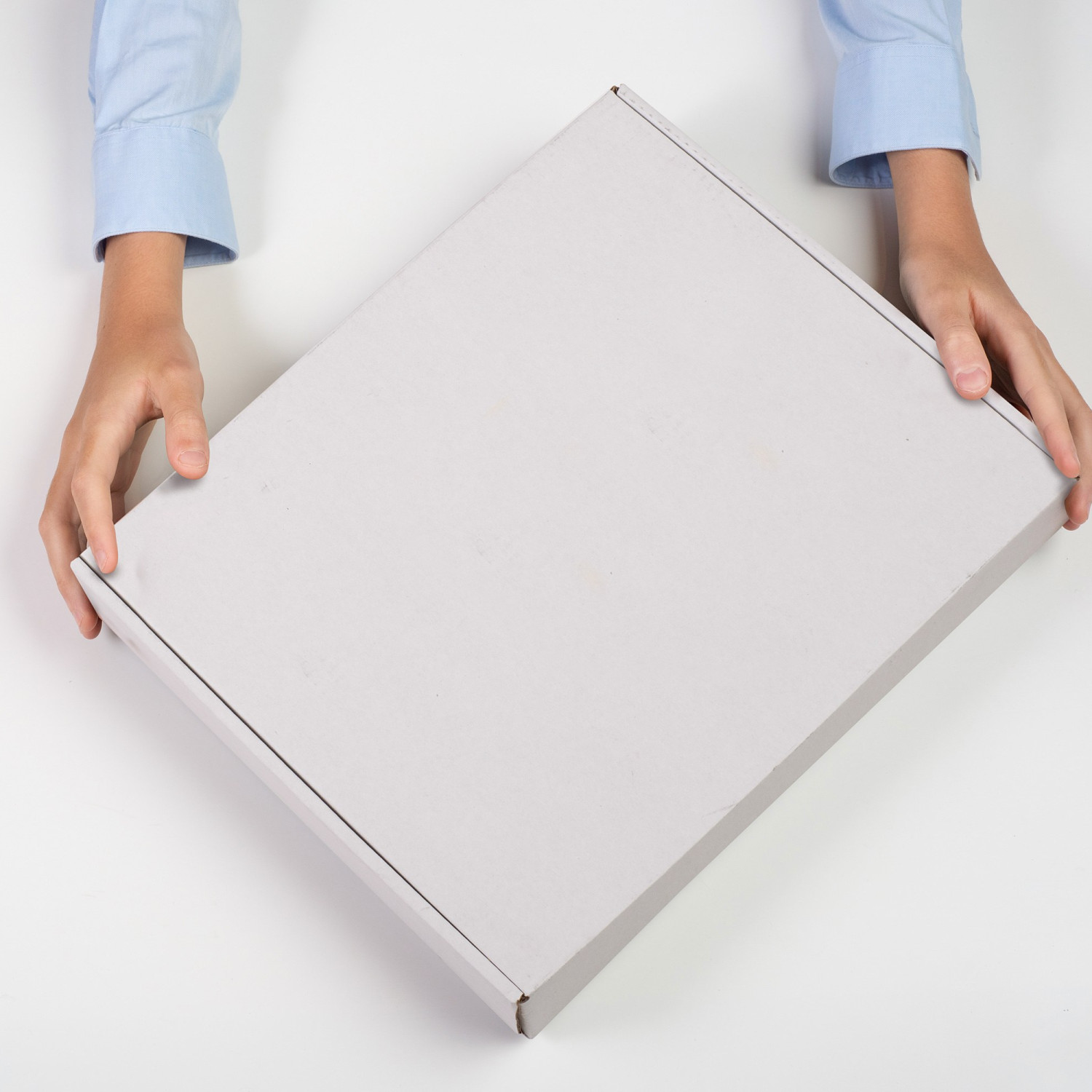 Caja autoarmable 37x30x6 blanca