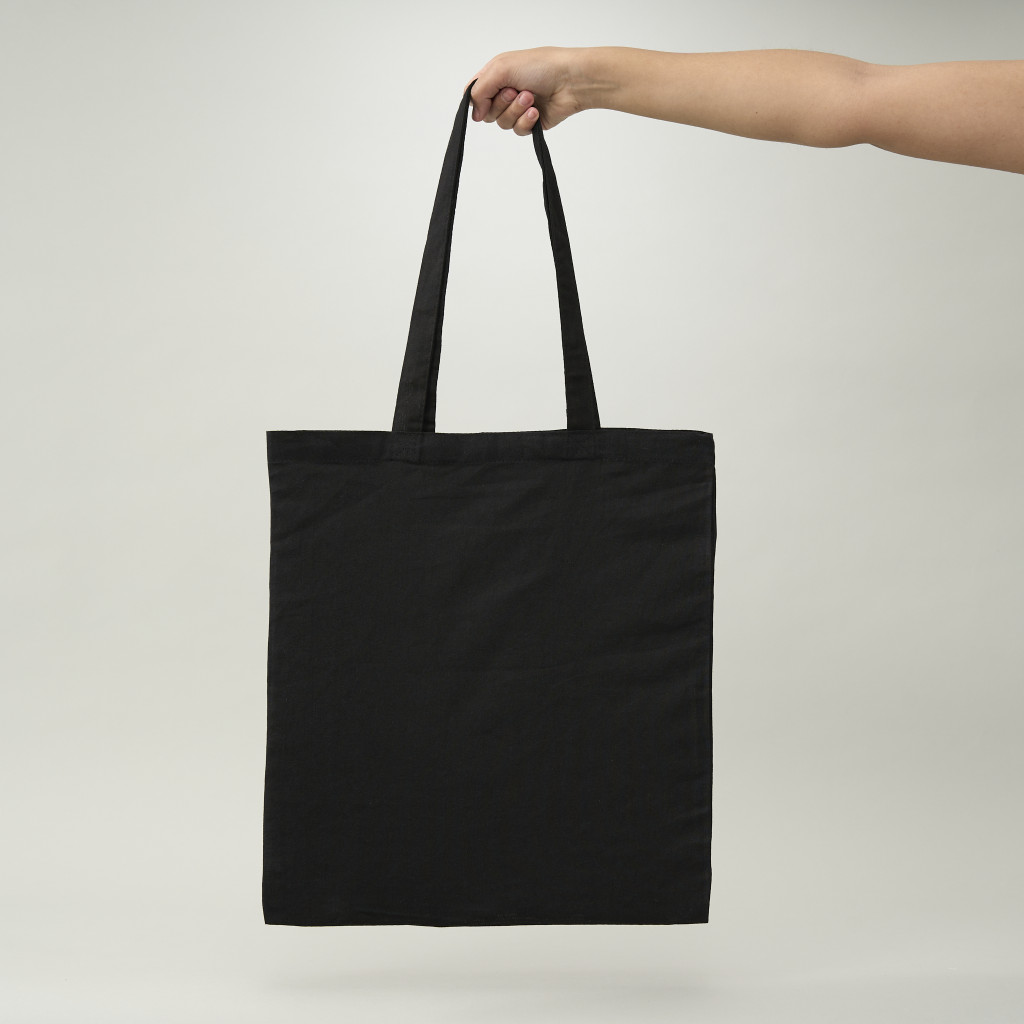 Bolsa de algodón negra 42x38 (cm)