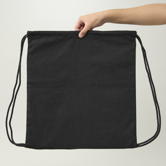 Mochila de Algodón negro | 6 onzas | 42x38 (cm)