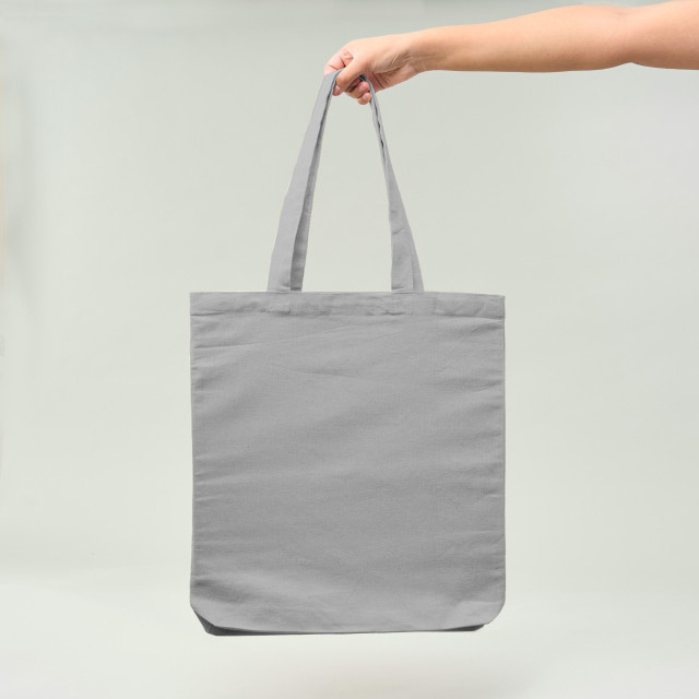 Bolsa de algodón gris 42x38x6 (cm)