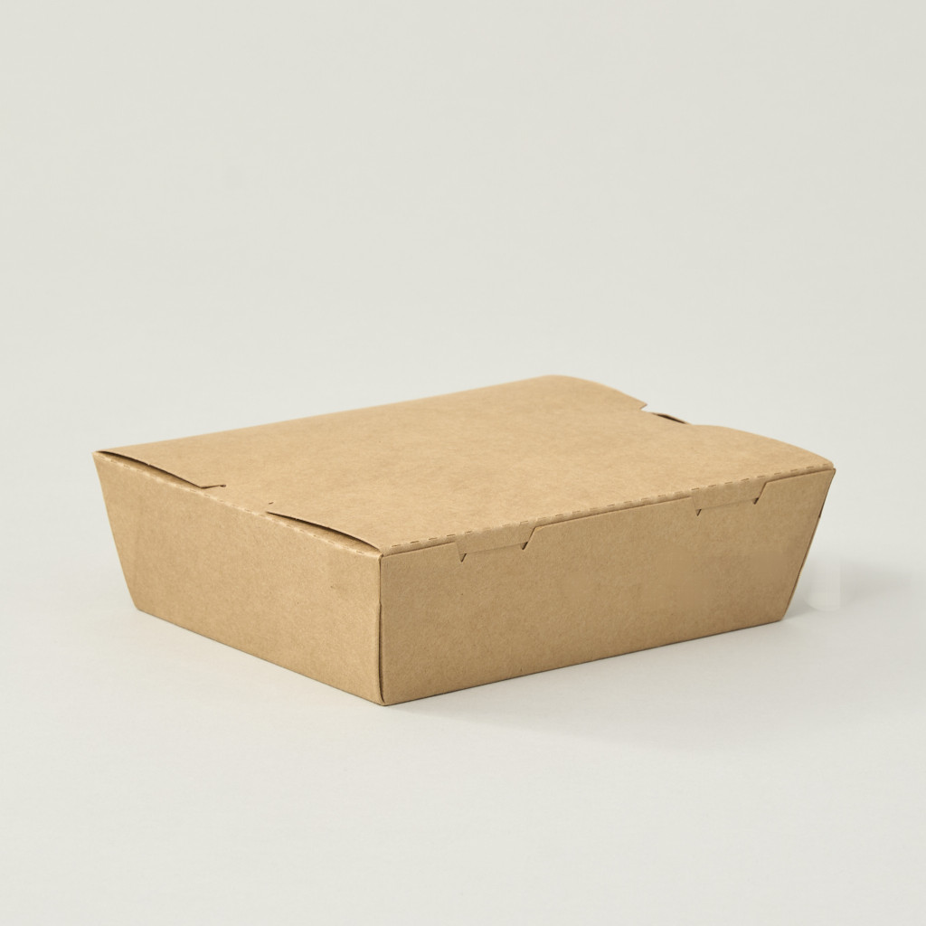 Caja kraft sin ventana 17.1x13.4x4.6 cm (900ml)