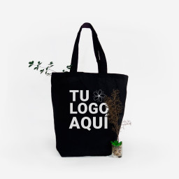 Bolsa de algodón negra 40x38x20 (cm)