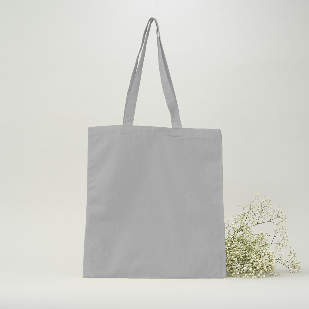 Bolsa de algodón gris 42x38 (cm)