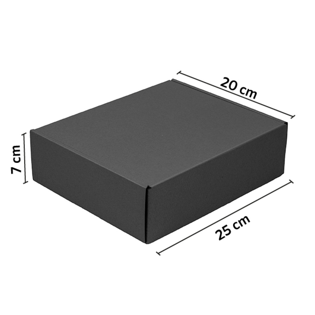 Caja autoarmable 25x20x7 negra