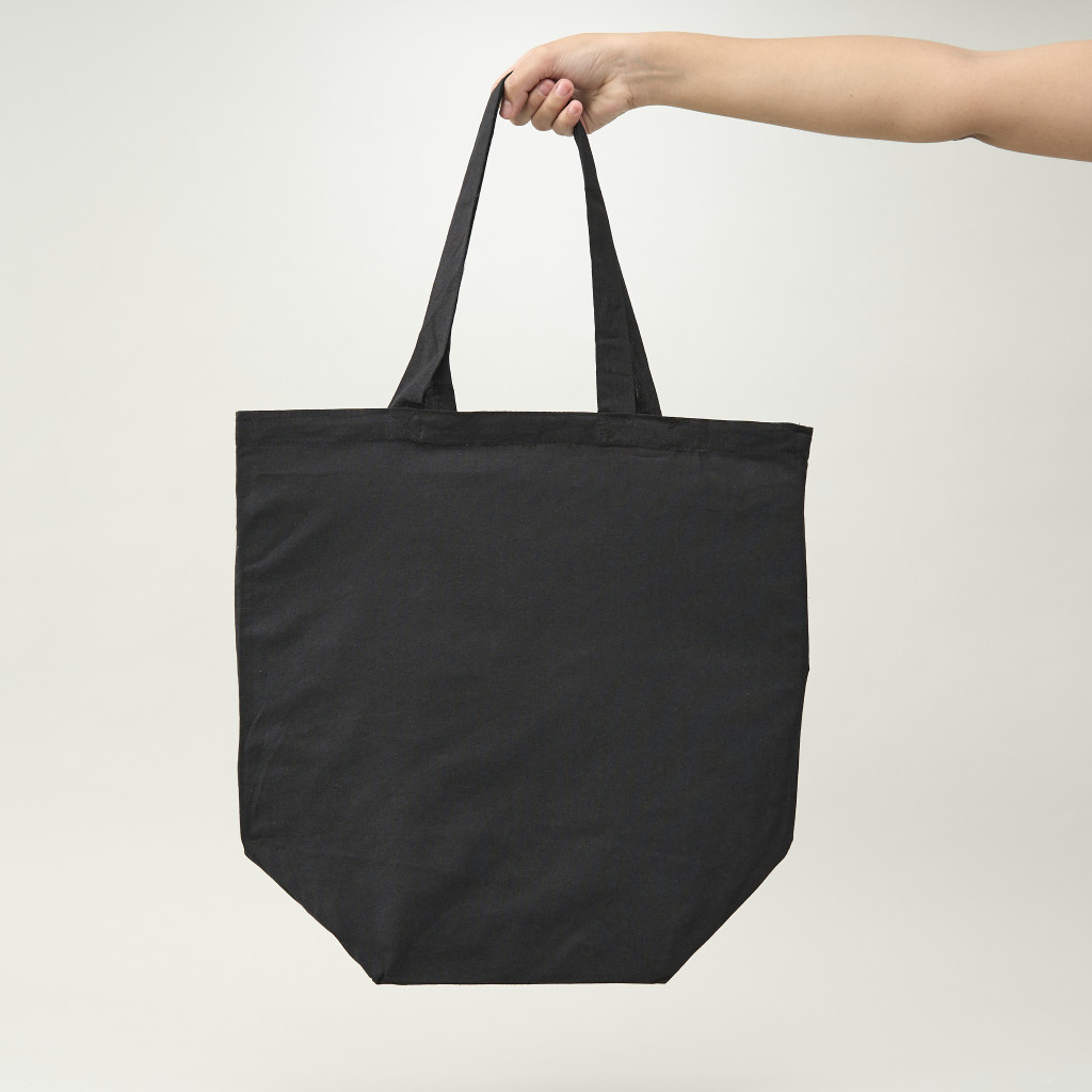 Bolsa de algodón negra 40x38x20 (cm)