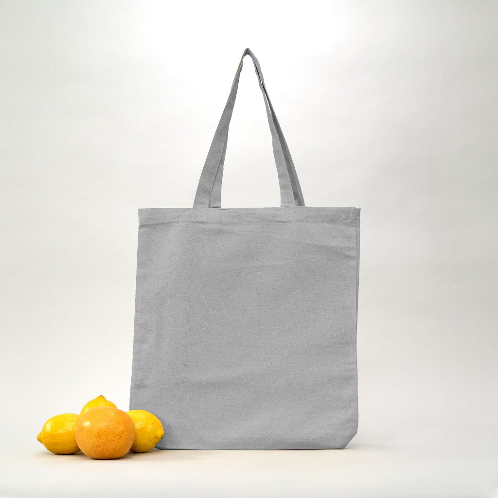 Bolsa de algodón gris 42x38x6 (cm)